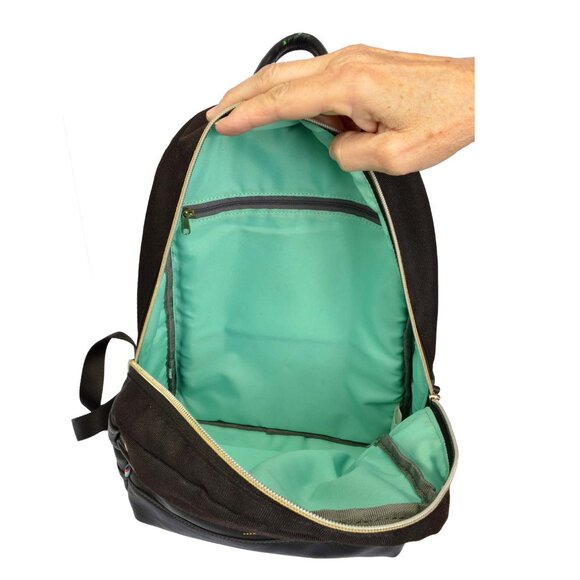 DONNA BIANCHI Black Nylon Large Backpack - Picture 3 of 11